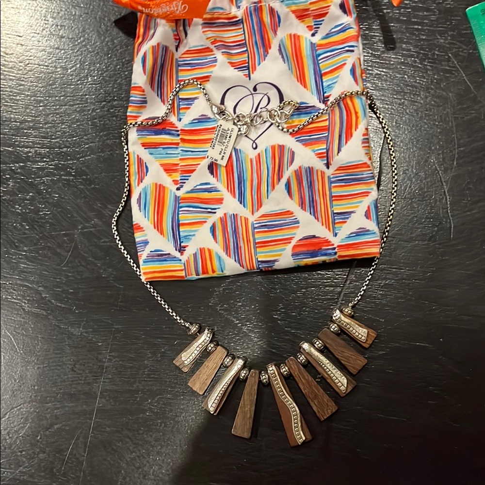 Brighton Brown and Silver Statement Necklace